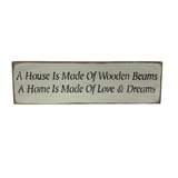 A House is Made, Wooden House Sign, Housewarming gift.