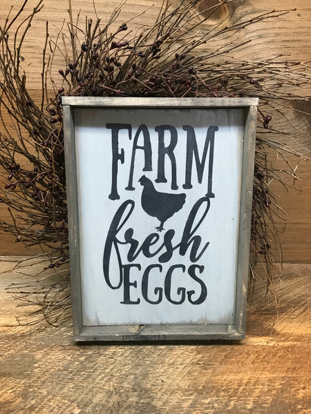 Farm Fresh Eggs, Rustic Wood Sign – Woodticks Wood'n Signs