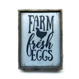 Farm Fresh Eggs, Rustic Wood Sign
