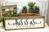 This Is Us Our Life Our Story Our Home, Family Sign