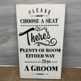 Gay Wedding Sign, Two Grooms, Gay Groom, Please Choose A Seat