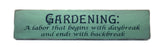 Gardening Sign, Wooden Sign