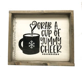 Grab A Cup Of Yummy Cheer, Hot Cocoa Bar Sign
