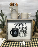 Grab A Cup Of Yummy Cheer, Hot Cocoa Bar Sign