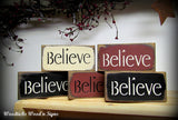 Little Believe Signs, Wooden Signs