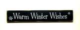 Winter wood sign, Warm Winter Wishes