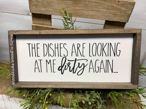 Funny Kitchen Quote The Dishes Are Looking At Me Dirty Again Metal Tin Sign  Wall Decor Rustic Kitchen Signs With Sayings For Home Kitchen Decor Gifts -  Temu Oman