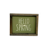 Hello Spring, Spring Framed Mini Sign