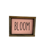 Bloom, Spring Framed Mini Sign