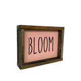 Bloom, Spring Framed Mini Sign