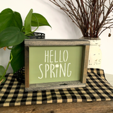 Hello Spring, Spring Framed Mini Sign