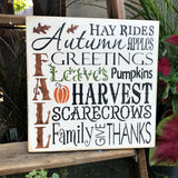 Fall Decor, Harvest Sign