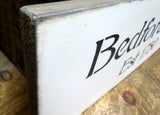 Bedford NH Est 1750, Wooden Town Sign, Farmhouse Town Signs