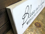 Bless Our Home with Love and Laughter, Rustic Wooden Sign