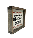 You Rock My Christmas Socks, Tiered Tray Decor, Christmas Sign