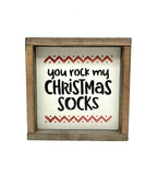 You Rock My Christmas Socks, Tiered Tray Decor, Christmas Sign