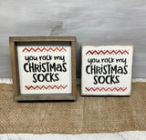 You Rock My Christmas Socks, Tiered Tray Decor, Christmas Sign