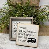 Funny Camping Sign, Parking The Camper