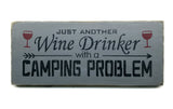 Wooden Camping Sign, Wine Sign