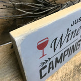 Wooden Camping Sign, Wine Sign
