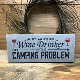 Wooden Camping Sign, Wine Sign