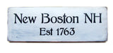 New Boston, New Hampshire, Wood Town Signs
