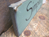 Simplify Wooden Sign