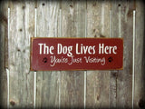 The Dog Lives Here, Wooden Sign