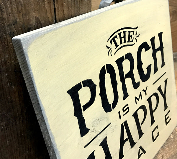 Porch Decor, Wooden Sign, The Porch Is My Happy Place – Woodticks Wood ...