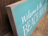 Welcome To The Beach House, Beach Decor, Wooden Beach Sign