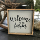 Welcome To The Farm, Wooden Sign