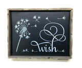 Wish, Rustic Framed Sign