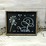 Wish, Rustic Framed Sign