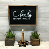 Family Is Everything, Framed Wood Sign