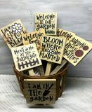 Set Of 3 Garden Stakes, Garden Decor