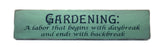 Gardening Sign, Wooden Sign