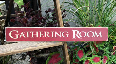 Gathering Room Sign, Wood Sign Saying, Housewarming Gift