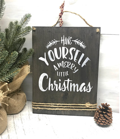 Rustic Christmas Decor, have yourself a merry little christmas