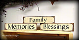 Word Signs, Family Memories, Blessings