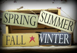 Signs for the Seasons, Spring Summer Winter Fall Signs – Woodticks Wood ...