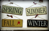Signs for the Seasons, Spring Summer Winter Fall Signs – Woodticks Wood ...