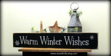 Winter wood sign, Warm Winter Wishes