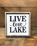 Live Love Lake, Wooden Lake Decor, Lake House Sign