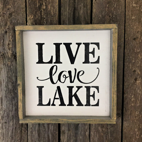 lake house decor, lake sign