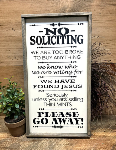 No Soliciting Sign