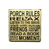Porch Rules Wooden Sign, Front Porch Decor